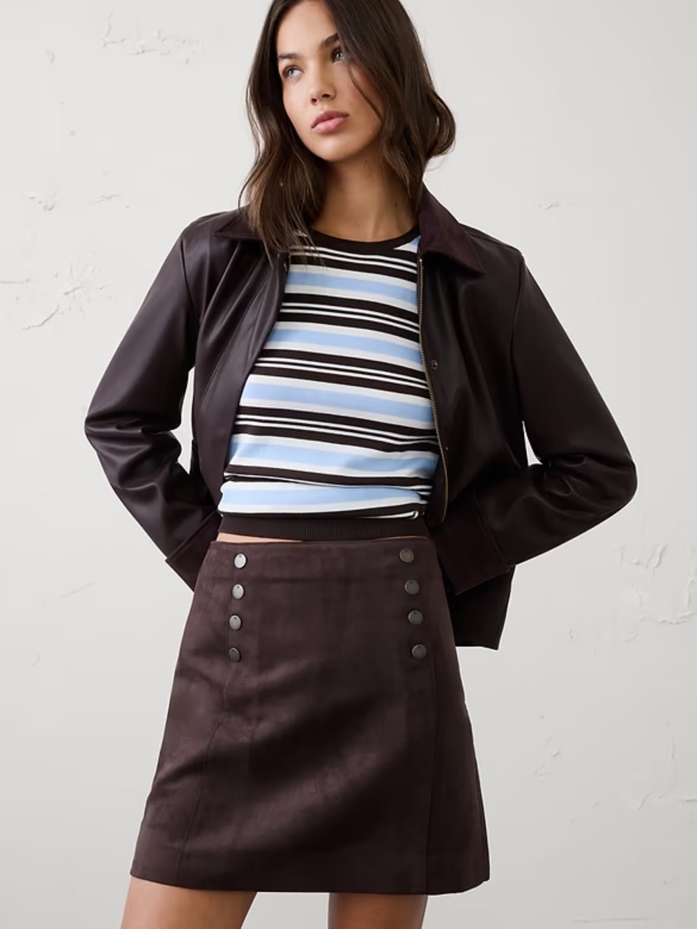 Banana Republic Vegan Suede Mini Skirt